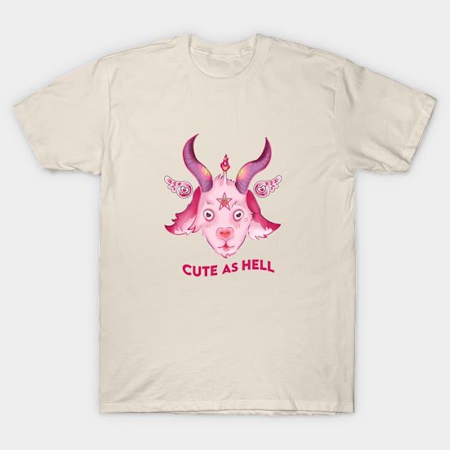 Cute as hell Baphomet Strawberry T-Shirt by Doodling